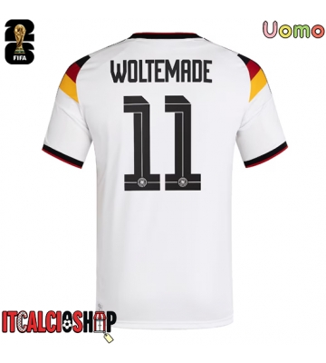 Germania Nick Woltemade #11 Prima Maglia Mondiali 2026 Manica Corta